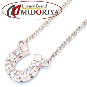 STAR JEWELRY スタージュエリー ホースシュー ネックレス 7Pダイヤモンド K18PG ピンクゴールド/292696【中古】