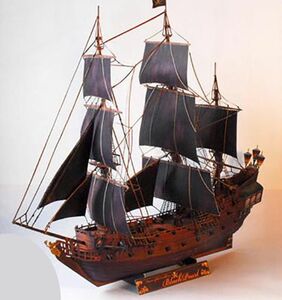 ペーパークラフト 模型 パイレーツオブカリビアン 船 黒　本　冊子　大人　船舶　船