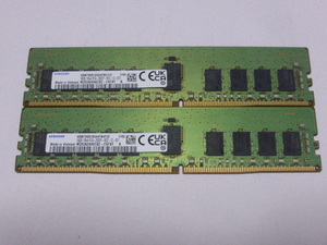 メモリ サーバーパソコン用 Samsung DDR4-2933 (PC4-23400) ECC Registered 16GBx2枚 合計32GB 起動確認済です M393A2K40CB2-CVFBY 