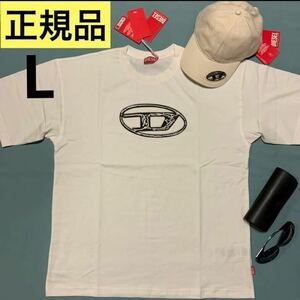 洗練されたデザイン　DIESEL Tシャツ　T-Boxt-Q22 ホワイトID: A152690TJAY 定価 ¥ 20,900 Lサイズ