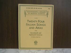 ∞　TWENTY-FOUR ITALIAN SONGS AND ARIAS　G Schirmer Inc、刊　◇洋書です、英文表記◇