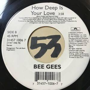 試聴 BEE GEES HOW DEEP IS YOUR LOVE / ALONE 両面EX 