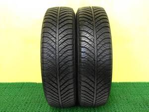 12274 中古 2本 155/65R14 75H グッドイヤー ベクター 4シーズン 2022年製 オールシーズン Vector 4Seasons 155 65 14 155-65-14 155/65/14