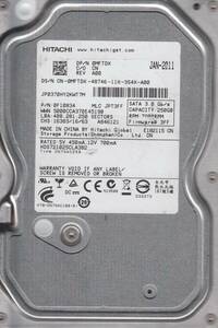 【中古】hds721025cla382、PN 0 F10834、MLC jpt3ff、Hitachi 250 GB SATA 3.5ハードドライブ