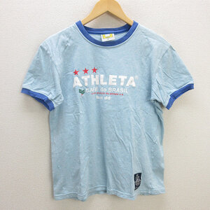 G■アスレタ/ATHLETA Tシャツ/フットサル トレーニングウエア【M】水色/men