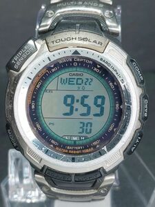CASIO カシオ PROTREK プロトレック PRW-1300TJ-7 メンズ デジタル ソーラー 腕時計 ビッグフェイス メタルベルト ステンレス 動作確認済み