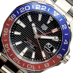 タグ・ホイヤー TAG HEUER アクアレーサー　キャリバー7GMT WAY201F.BA0927 ブラック SS 腕時計 メンズ 中古