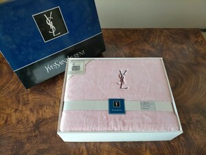 未使用 保管品 泰道リビング YVES SAINT LAURENT イヴサンローラン パフケット 綿毛布 綿100％ シングルサイズ