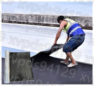 粘着層付き改質アスファルトシート 防水アルミテープ 雨漏り補修テープ 屋根修繕 雨どい修理 ガルバリウム鋼板修理 厚さ1.5mm（1x20m）