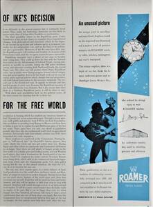 稀少・時計広告！1950年代ローマー 時計広告/Roamer/Waterproof Swiss Watch/R