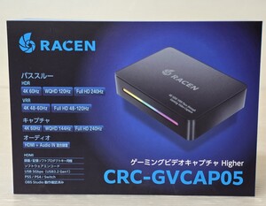 センチュリー/ RACEN /4K HDR/パススルー対応/ USB3.2 Gen1/ ビデオキャプチャHigher/ 録画 /配信/ CRC-GVCAP05