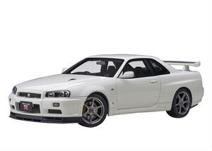 ◎Aa1/18　日産 スカイライン GT-R (R34) VスペックⅡ ホワイトパール