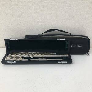 【R-3】 Pearl Flute PF-525 フルート パールフルート Eメカ付き くすみ、変色あり ハードケース、ソフトカバー付き 1884-124