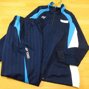 ◎使用少なめ！XL 上下セット！YONEX ヨネックス◆セットアップ ジャージ / ジャケット&パンツ ユニフォーム◆レディース 紺◆B4769