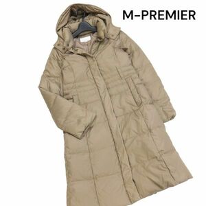 M-PREMIER Mプルミエ 秋冬 フーディー ロング ダウン　コート Sz.34　レディース　K3T00887_A#N