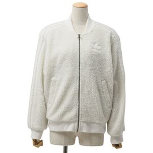 TI4774☆アディダス adidas Originals SST TRACKTOP ボアフリース ジップアップジャケット ブルゾン トラックトップ オフホワイト OT