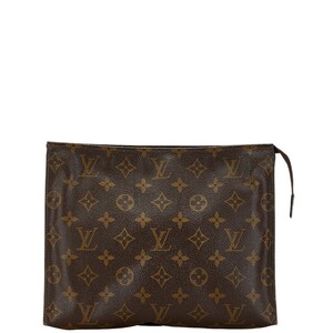 ルイ ヴィトン モノグラム ポッシュ トワレット26 クラッチバッグ M47542 ブラウン PVC レザー レディース LOUIS VUITTON 【中古】