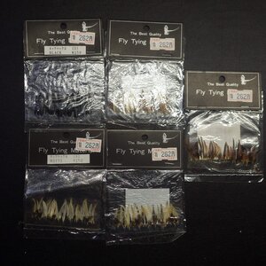 The Best Quality Fly Tying Material ネックハックル 合計5枚セット ※在庫品 (8L0605) ※クリックポスト