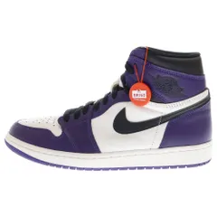 NIKE (ナイキ) AIR JORDAN 1 RETRO HIGH OG COURT PURPLE エアジョーダン1 レトロ コートパープル ハイカットスニーカー ホワイト/パープル US9.5/27.5cm 555088-500