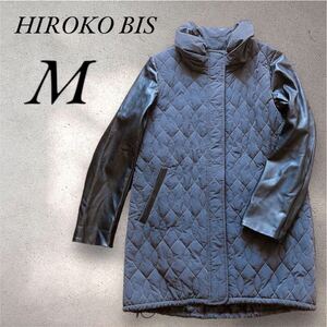 美品！HIROKO BIS 　ヒロコビス　キルティングジャケット M グレー レディース