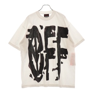 BABYLONE 21SS ×OFF-WHITE Oversized Logo T-shirt オフホワイト ロゴプリント クルーネック コットン 半袖Tシャツ カットソー ホワイト