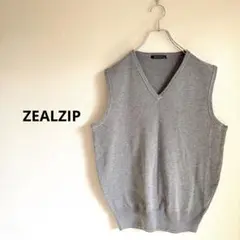 ZEALZIP☆ニットベスト☆グレー☆M