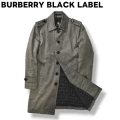 バーバリー ブラックレーベル BURBERRY BLACK LABEL 裏地ノバチェック柄 トレンチコート S メンズ