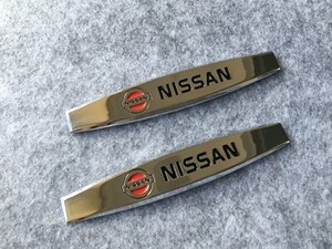 ★日産 nismo★29★ 金属ステッカー エンブレム デカール 2枚セット 車用装飾 プレート スクラッチを隠す シール装飾