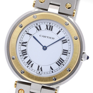 カルティエ CARTIER 83038288 サントスラウンド LM コンビ クォーツ メンズ 良品 _845541