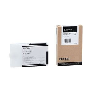 【新品】(まとめ) エプソン EPSON PX-P／K3インクカートリッジ フォトブラック 110ml ICBK36A 1個 〔×10セット〕