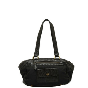 プラダ ハンドバッグ BR2007 ブラウン ナイロン レザー レディース PRADA 【中古】