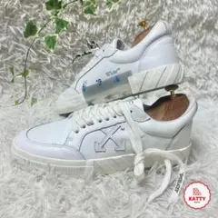 ⭐️極美品⭐️OFF-WHITE オフホワイト　グレインレザー　ローカットスニーカー