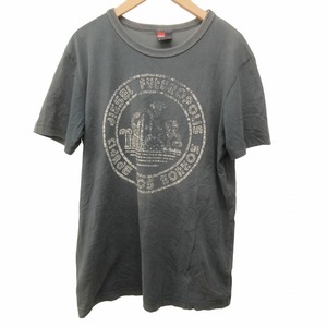 ディーゼル DIESEL Tシャツ カットソー ロゴ プリント コットン 半袖 灰 グレー 系 M 0820 ■GY06 メンズ