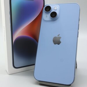 Apple iPhone14 128GB Blue A2881 3L237J/A バッテリ100% ■SIMフリー★Joshin3562【1円開始・送料無料】