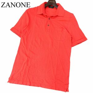 イタリア製★ ZANONE ザノーネ 春夏 pima cotton ピマコットン★ 半袖 鹿の子 ポロシャツ Sz.S　メンズ　I3T00032_6#A