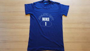 7.ナイキビンテージ 濃紺　Mサイズ　80年代　ナイキ 紺タグ ATHLETIC DEPT. NIKEプリント 半袖 Tシャツ USA製 オリジナル