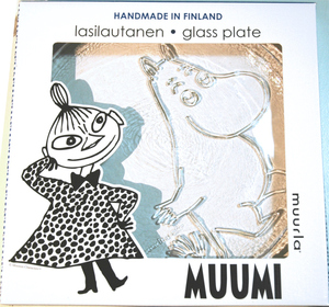 muurla　ハンドメイドガラスプレート　ムーミン　２６ｃｍ　フィンランド
