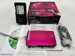 【中古】FUJIFILM FinePix Z1000EXR コンパクト デジタルカメラ ピンク 富士フイルム EXR CMOSセンサー 1600万画素 レトロ 現状品 DM0115M