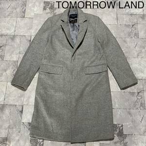 TOMORROW LAND トゥモローランド MACPHEE イタリア製 ロングコート カシミヤ混 定価52920 メルトン レディース サイズ36(M)玉FS1238