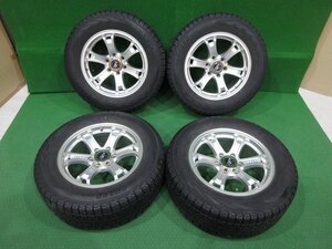 美品★WEDS/KEELER 18インチ アルミ 18×8J +25 溝有★ヨコハマ/ICE GUARD G075 265/60R18 スタッドレス 4本[パジェロ/ランクルプラド]