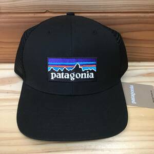 新品 patagonia P-6 Logo Trucker Hat パタゴニア トラッカーハット メッシュキャップ ブラック キャンプ アウトドア