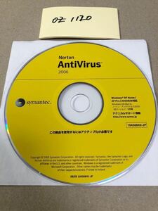 OZ1120/中古品Norton AntiVirus2006 symantec /Windows XP Home/XP Pro/2000のみ対応