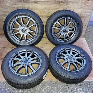 B 新品 スタッドレス ホイール＆タイヤ 4本 16×6.5J ＋53 5H PCD114.3 205 60R16 (ノア ヴォクシー等 HIFLY Win-turi 212