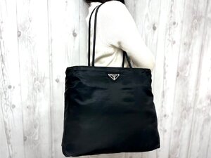 極美品 PRADA プラダ テスート トートバッグ ショルダーバッグ バッグ ナイロン 黒 A4収納可 79114Y