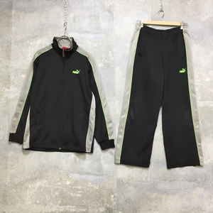 ◆お洒落な逸品◆PUMA/プーマ ジャージ 上下セット セットアップ サッカー ブラック 黒 メンズ S K32 ｃ4449