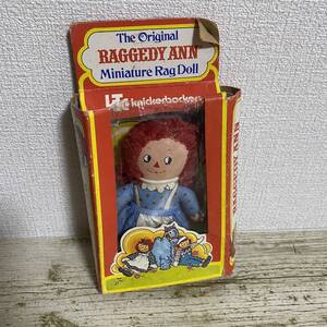 ミニチュア ラガディアン ラグドール レッドボックス付き レアKnickerbocker Miniature Raggedy Ann Rag Doll With Red Box Rare