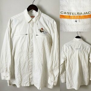 【名作 国内正規品 ベトナム製】CASTELBAJAC SPORT カステルバジャックスポーツ ホームズ チェック 格子柄 長袖 シャツジャケット 4 XL相当