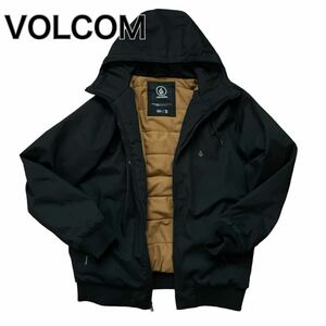 VOLCOM ボルコム ナイロンジャケット 黒 フード ブラック M