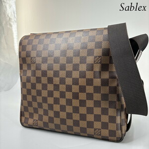 1円【新品同様】LOUIS VUITTON ルイヴィトン ナヴィグリオ ダミエ ショルダーバッグ メッセンジャーバッグ メンズ レディース 男女兼用