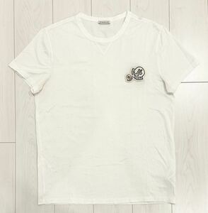 【極美品】モンクレール　ダブルワッペンTシャツ　ホワイト　L